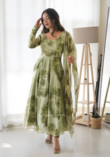 Pure Tabby Organza Silk Anarkali Kurtis