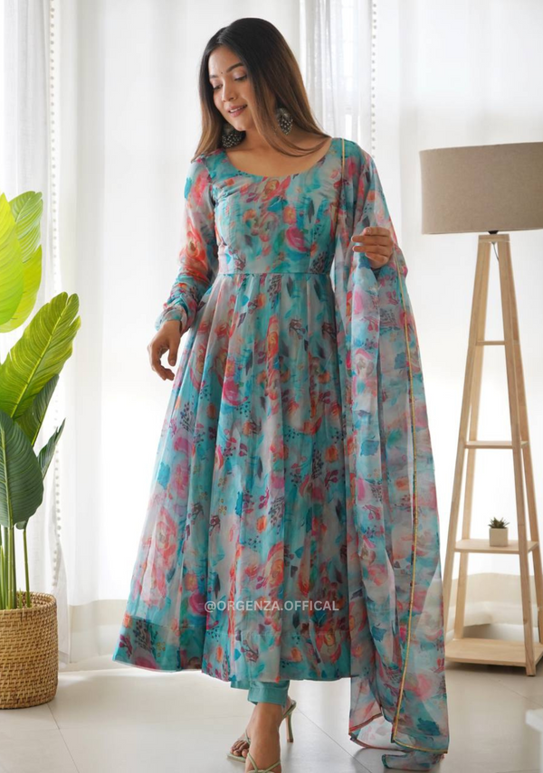 Ladies Flavour Sangrilla Heavy Rayon Long Anarkali Kurti Collection  Wholesale Rate : Textilebuzz