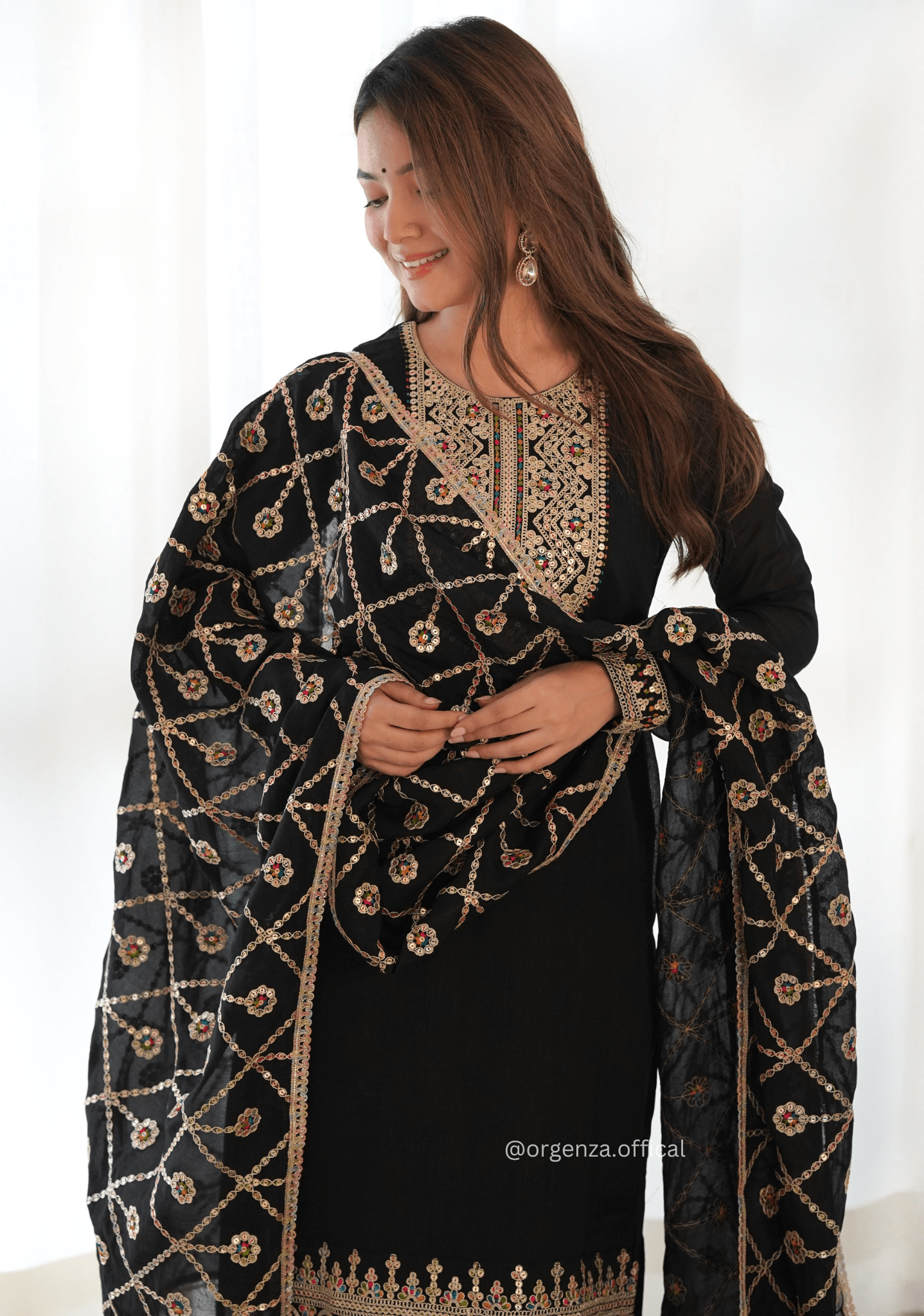 Vichitra Silk Fabric Straight Fit Kurta With Dupatta Set - Orgenza Store - digisoch