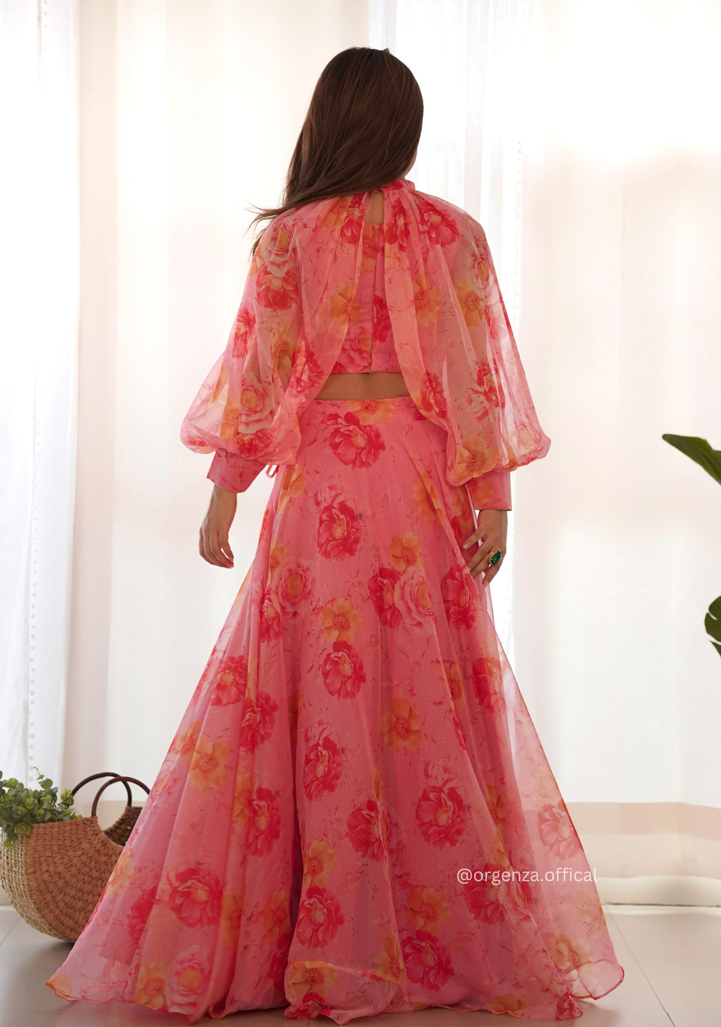 Multi Colour Fully Stitched Organza Lehenga Choli - Orgenza Store