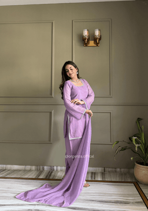 Farshi Salwar Suit in Crunchy Silk with Swarovski Work - Orgenza Store - digisoch