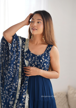 Pure Georgette Silk Fully Flair Anarkali Kurti - Orgenza Store