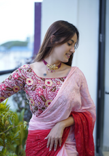 Pure Chinnon Silk Saree With Designer Blouses