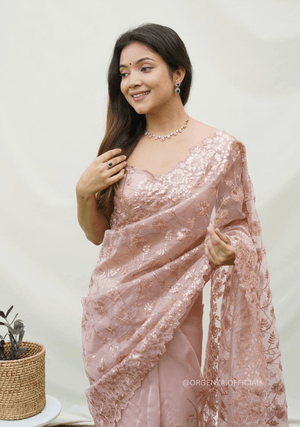Soft Organza Saree With Sequence Work - Orgenza Store - digisoch