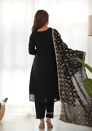 Vichitra Silk Fabric Straight Fit Kurta With Dupatta Set - Orgenza Store - digisoch