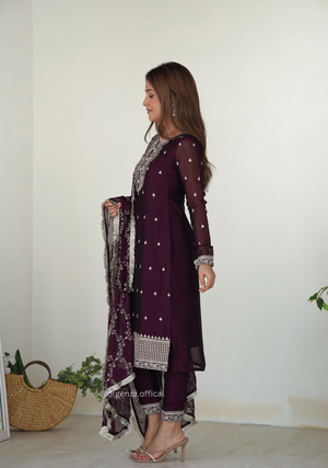 Rangoli Fabric Straight Fit Kurta With Dupatta Set - Orgenza Store