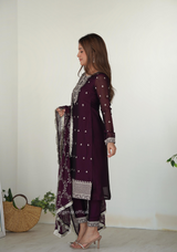 Rangoli Fabric Straight Fit Kurta With Dupatta Set