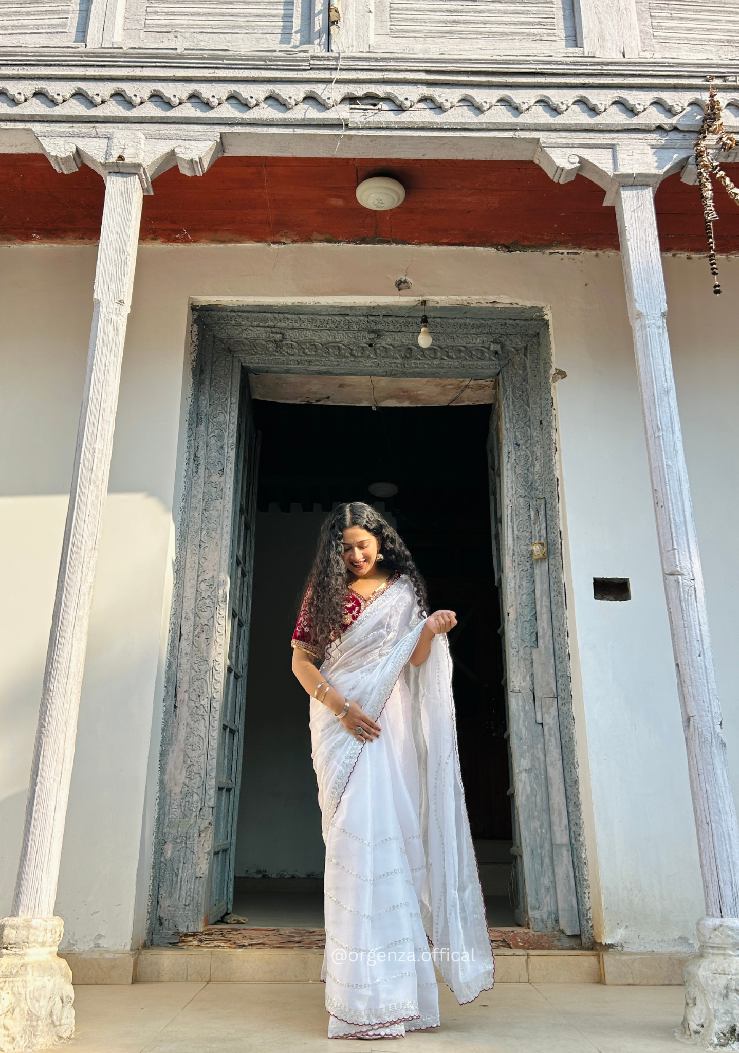 Soft jimmy Choo Silk Saree With Readymade Blouse - Orgenza Store