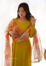 Viscose Fabric Straight Fit Kurta With Dupatta Set