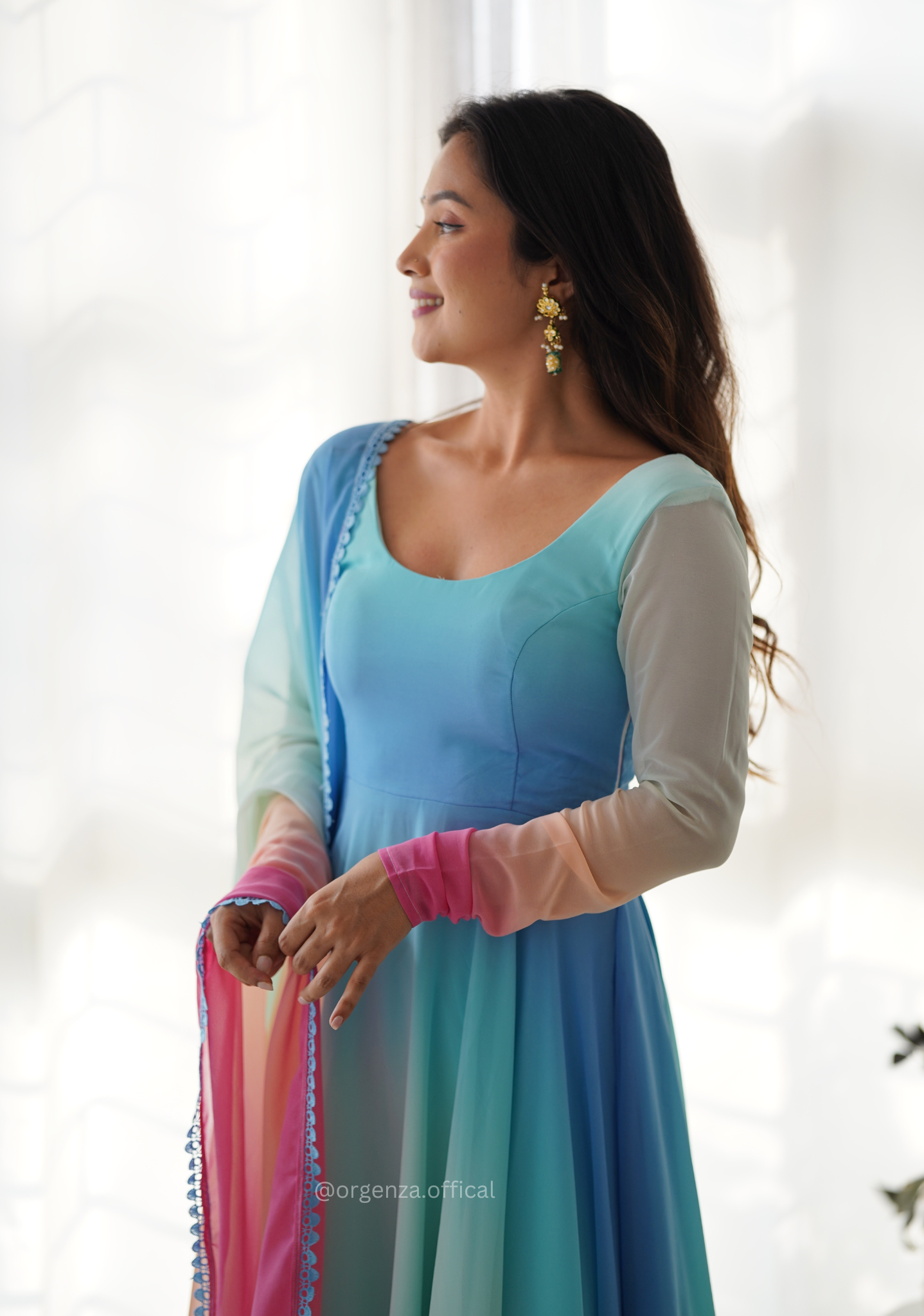 Pure Georgette Silk Anarkali Kurtis - Orgenza Store