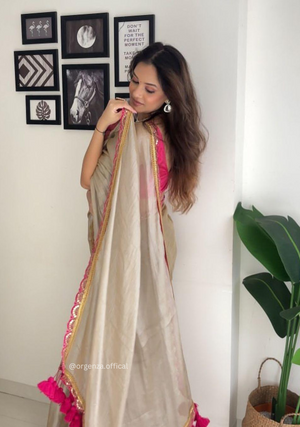Two Ton Tissue Golden Soft Saree - Orgenza Store