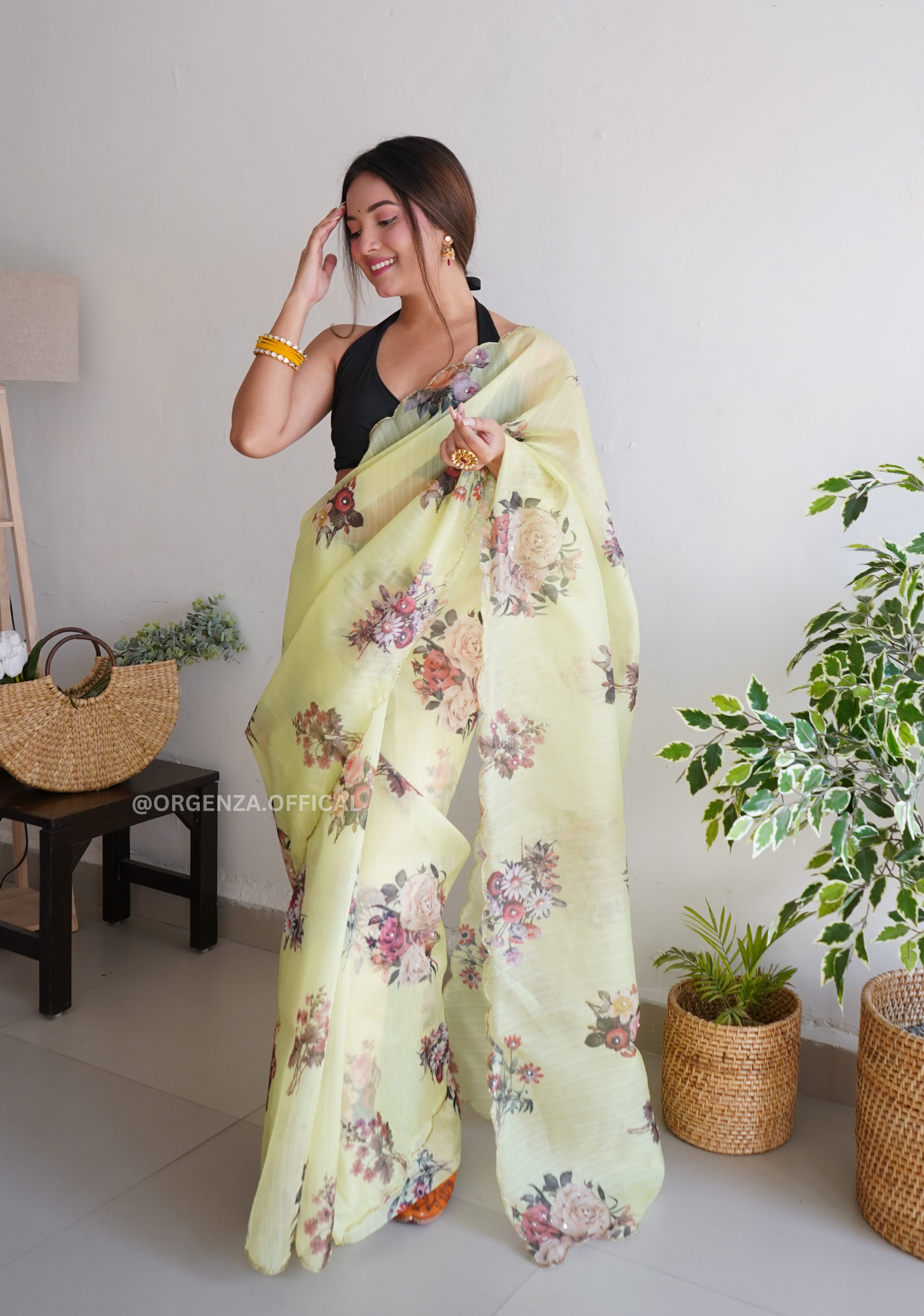 Pure Organza Saree With Handwork - Orgenza Store