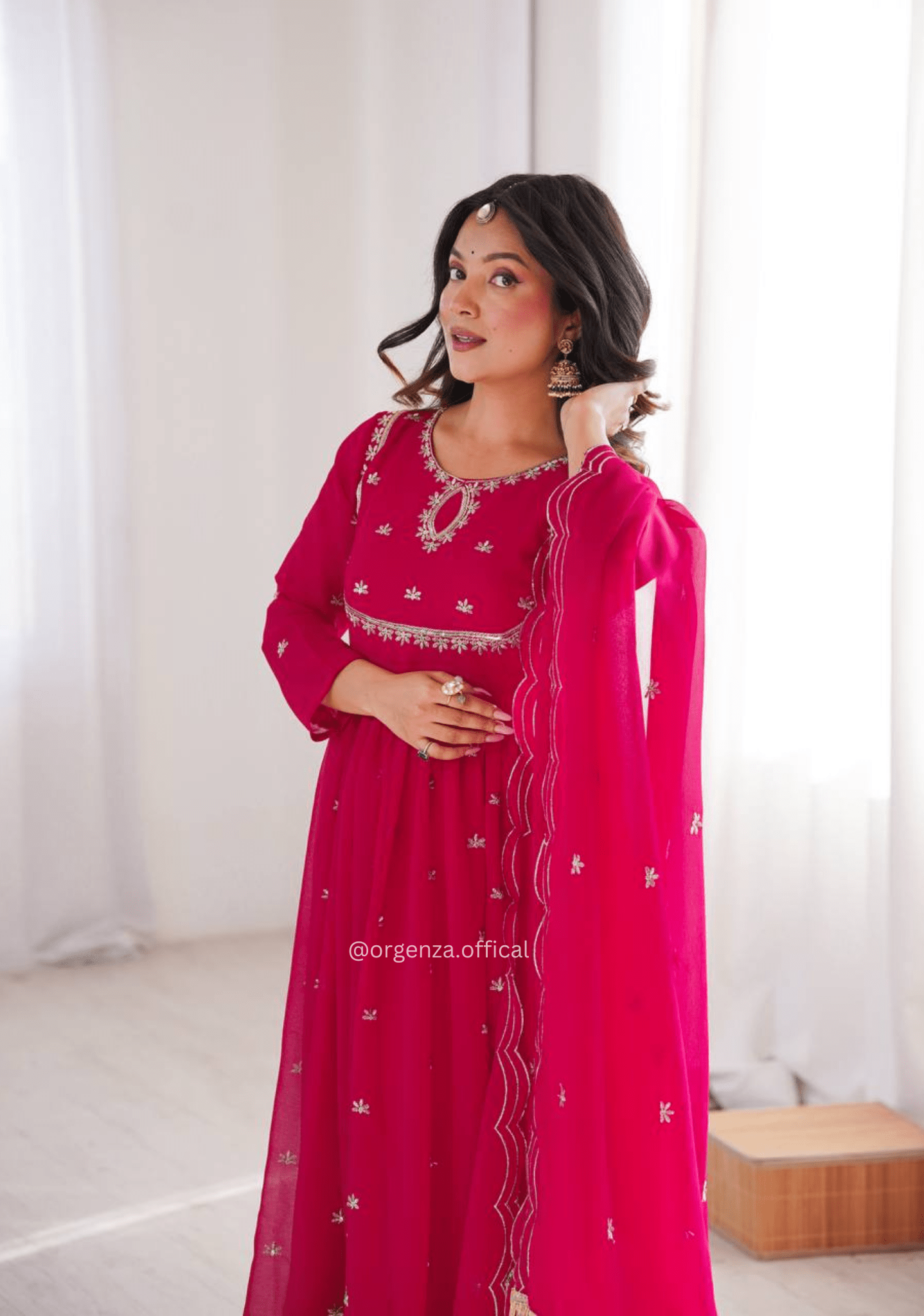 Georgette Sequins Embroidered Gown Set (3 - Piece) – Ready to Wear - Orgenza Store - digisoch