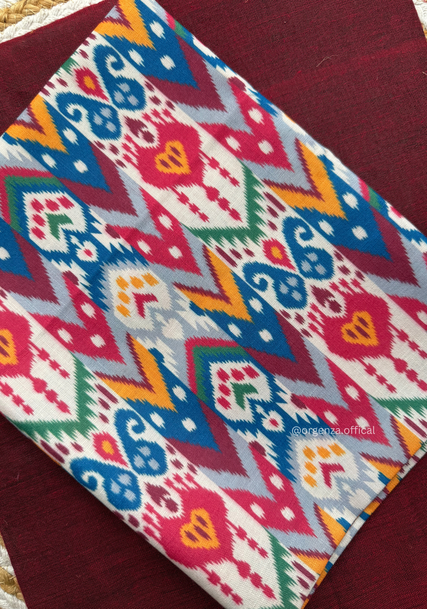 Maroon Colour Cotton Saree With Multi Print Blouse