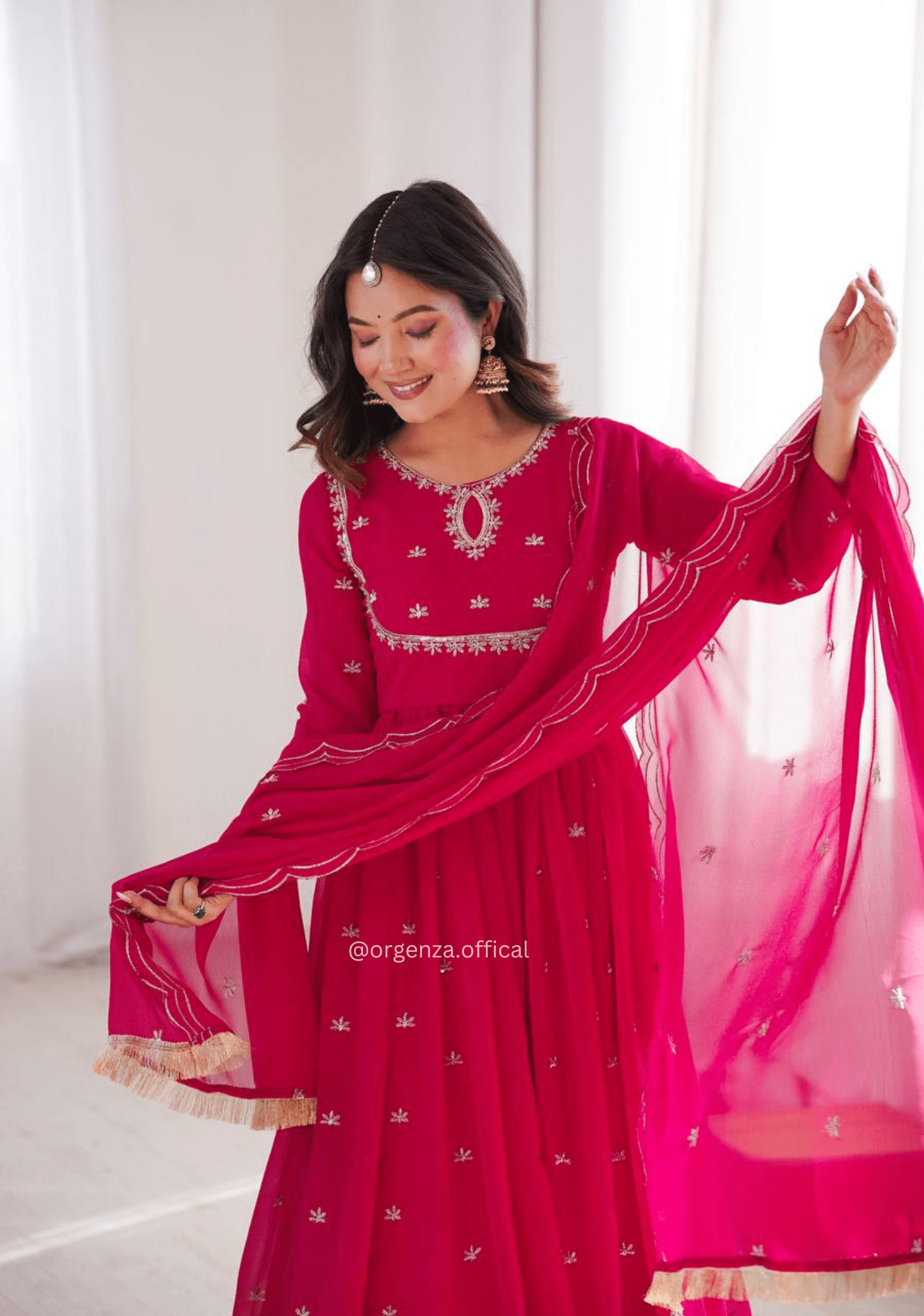 Georgette Sequins Embroidered Gown Set (3 - Piece) – Ready to Wear - Orgenza Store - digisoch