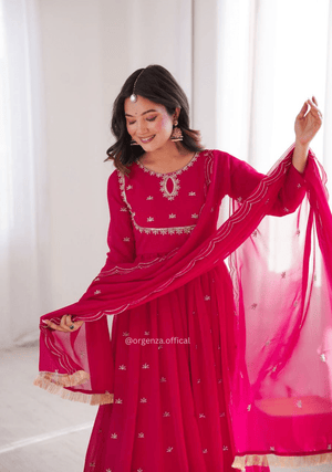 Georgette Sequins Embroidered Gown Set (3 - Piece) – Ready to Wear - Orgenza Store - digisoch
