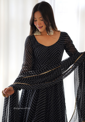 Georgette Silk Laheriya Print Anarkali - Orgenza Store