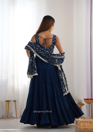 Pure Georgette Silk Fully Flair Anarkali Kurti - Orgenza Store