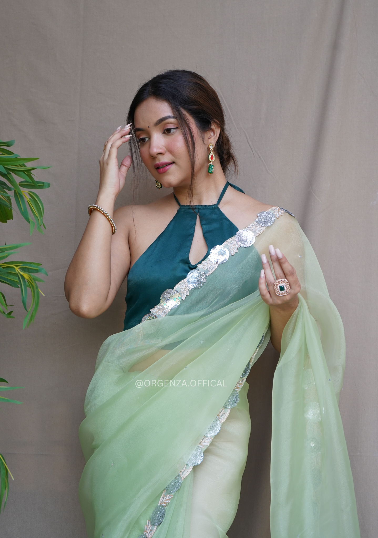 Pure Organza Saree With Fancy Lace Border - Orgenza Store