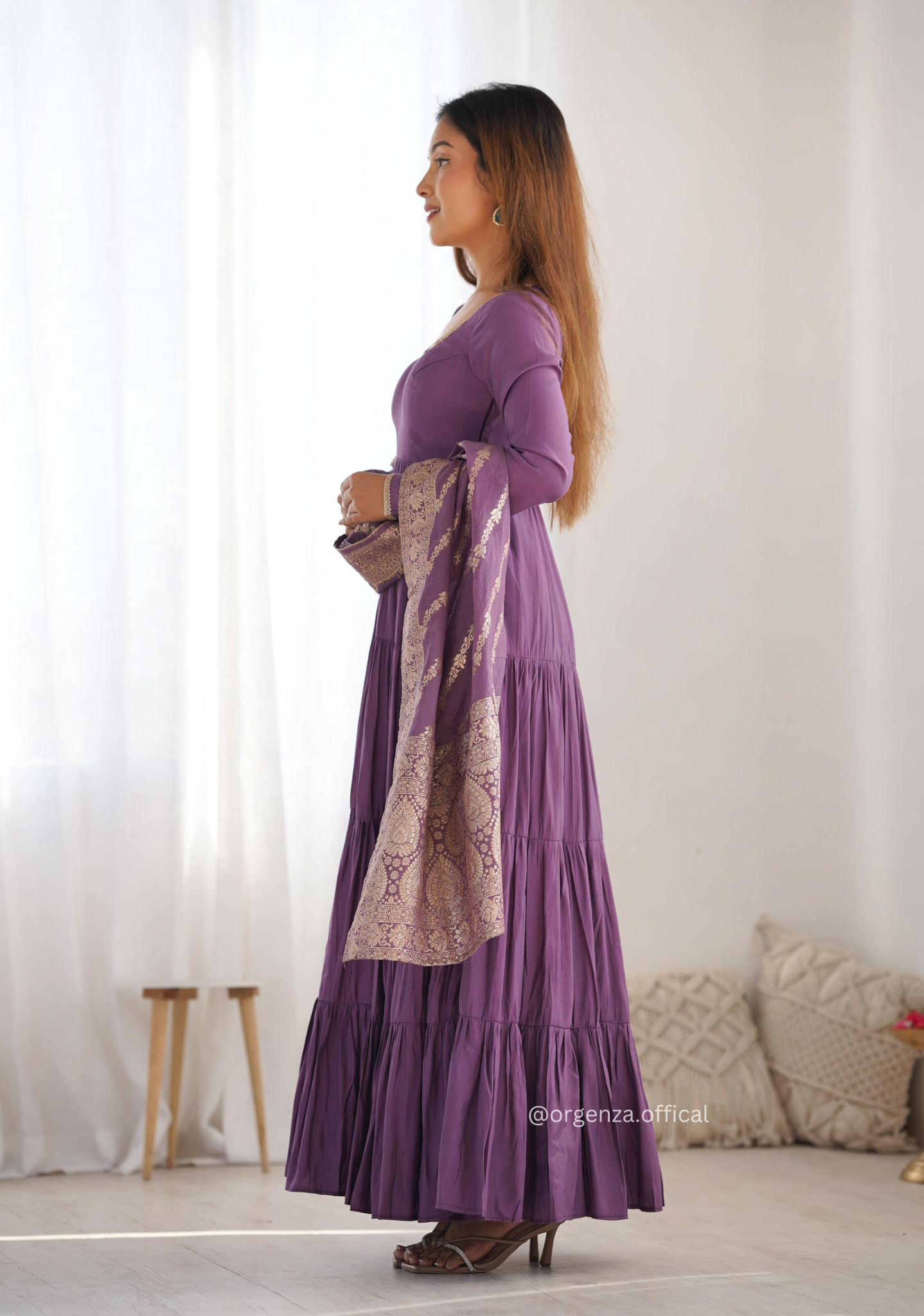 Roman Silk Fully Flair Anarkali Kurti - Orgenza Store