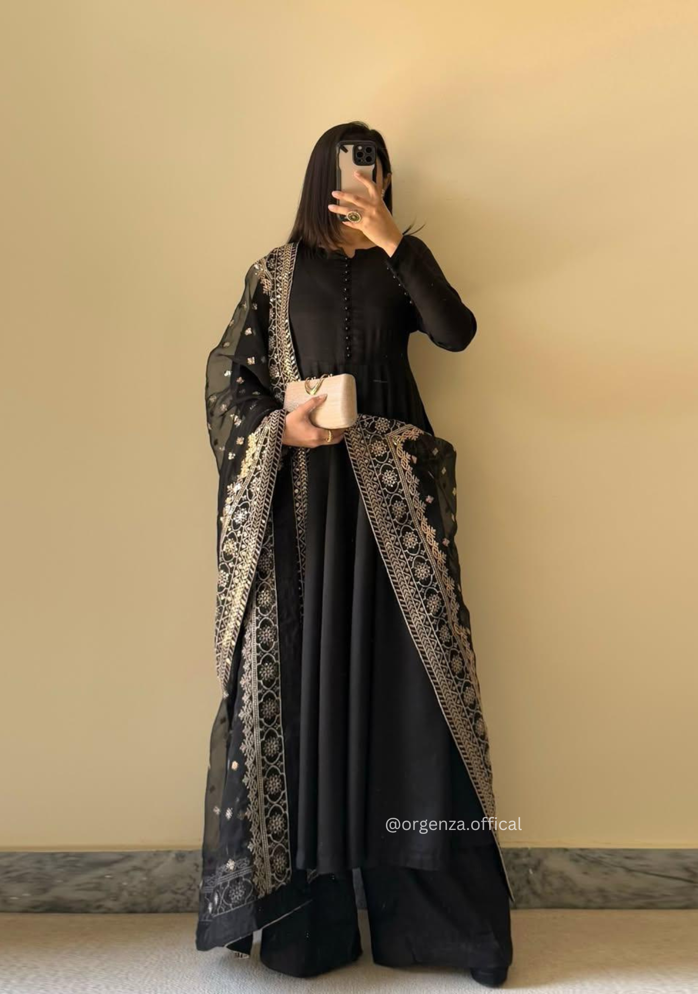 Georgette Fabric Kurta With Palazzo Set