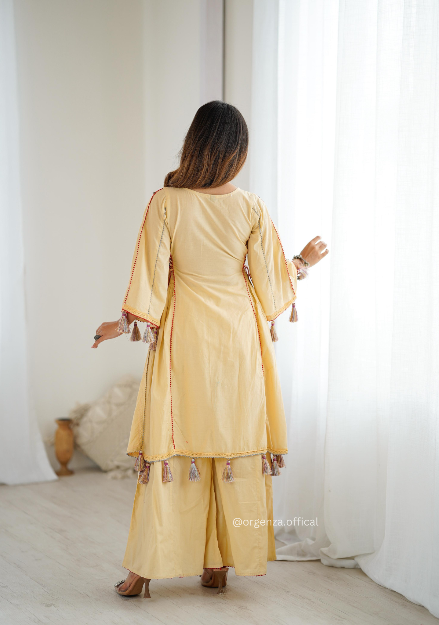 Cream Colour Premium Designer Co-ord Set