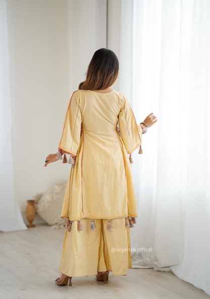 Cream Colour Premium Designer Co-ord Set