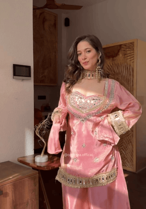 Traditional Fendy Silk Sharara Suit with Dupatta - Orgenza Store