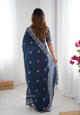 Soft jimmy Choo Silk Saree With Sequence Work