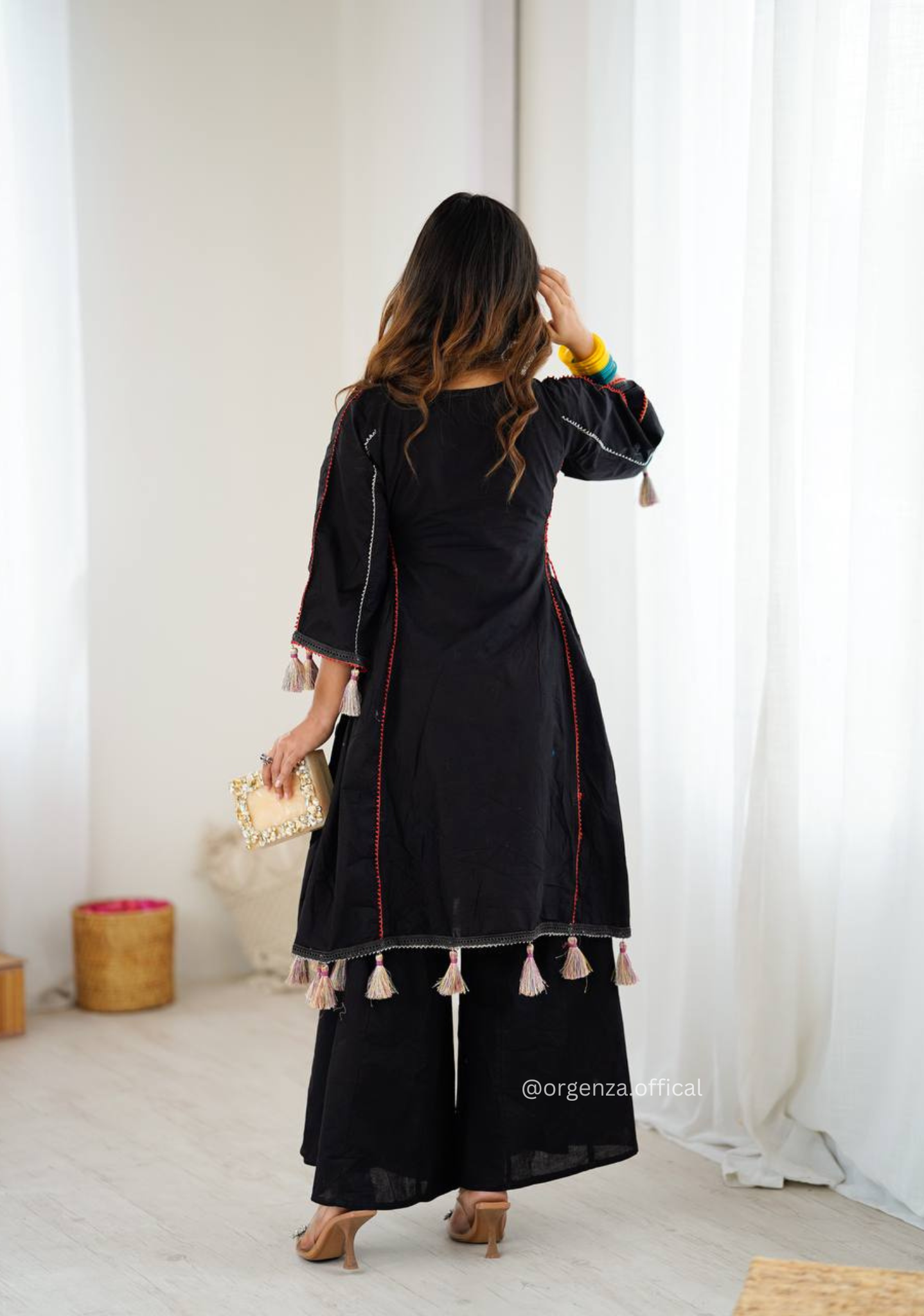 Black Colour Premium Designer Co-ord Set