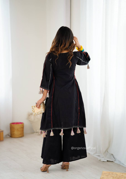 Black Colour Premium Designer Co-ord Set