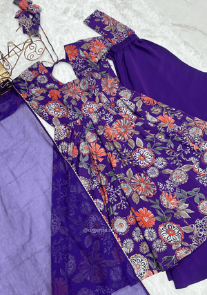 Roman Silk Chanderi Fabric Kediya Kurta With Palazzo Set - Orgenza Store - digisoch