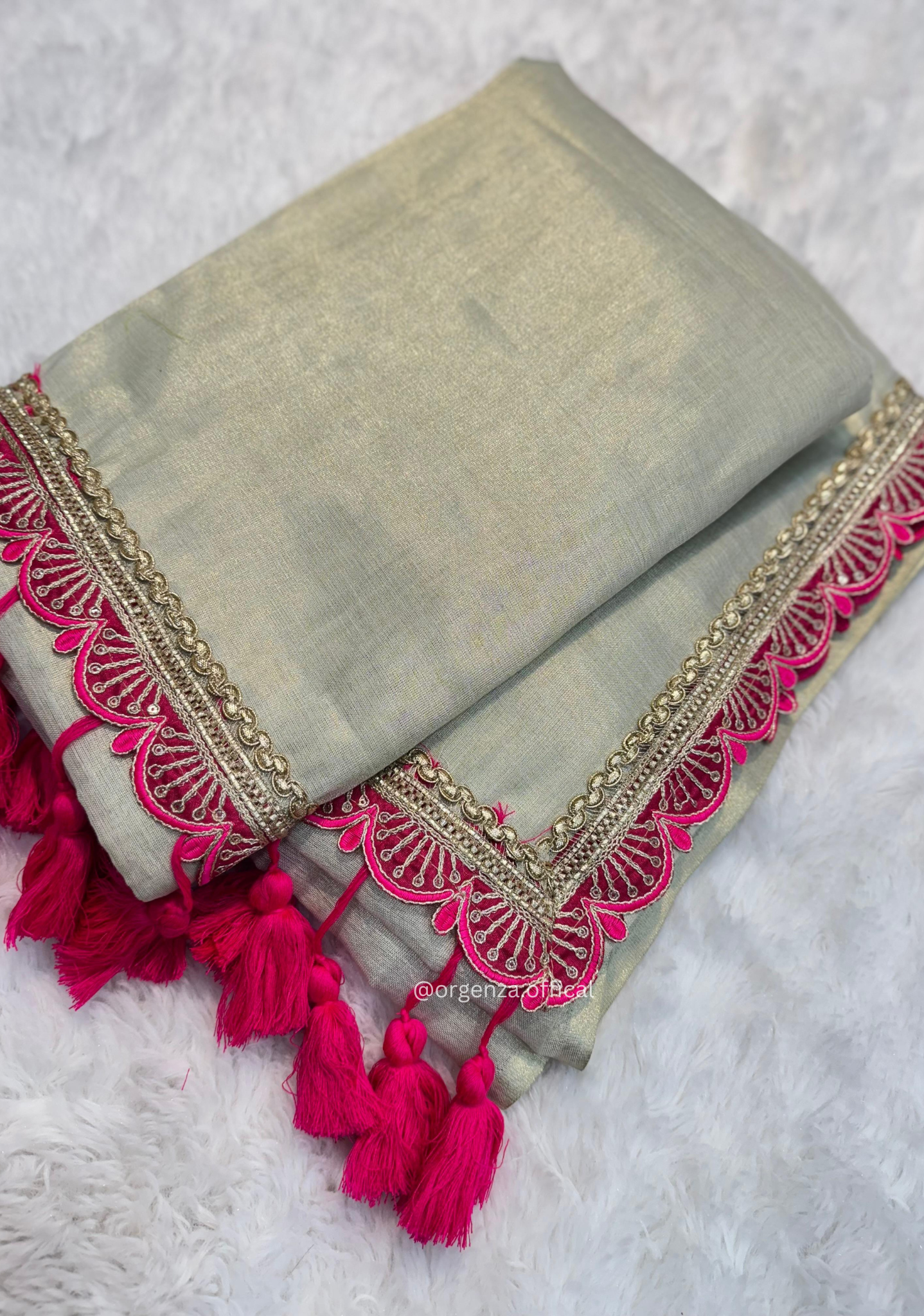 Two Ton Tissue Golden Soft Saree - Orgenza Store