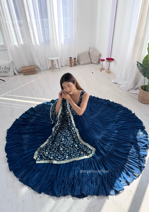 Pure Georgette Silk Fully Flair Anarkali Kurti - Orgenza Store