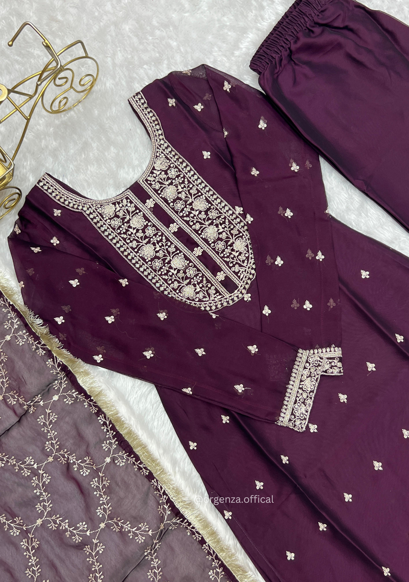 Rangoli Fabric Straight Fit Kurta With Dupatta Set