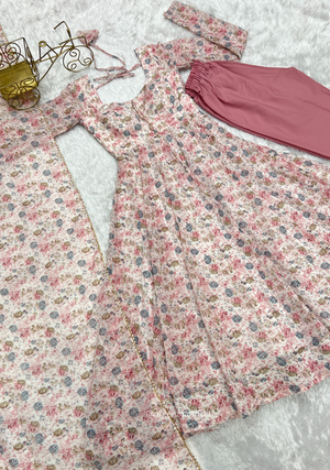 Pure Chiffon Floral Print Kurti Set - Orgenza Store