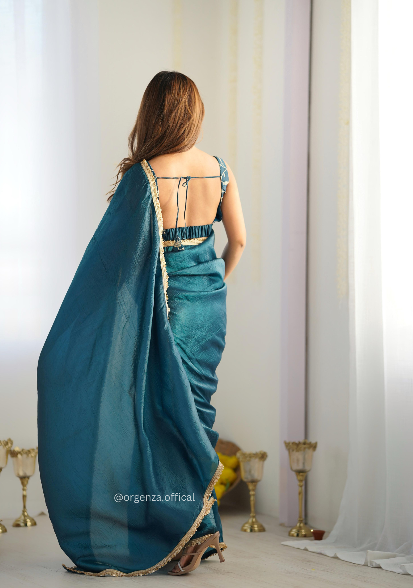 Ready To Wear Tissue Silk Saree - Orgenza Store