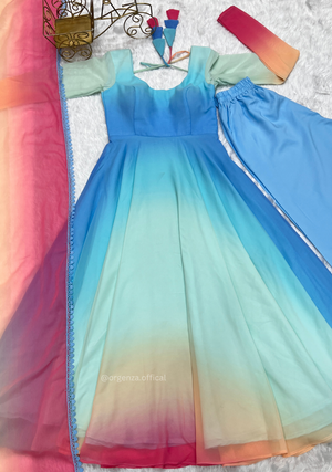 Pure Georgette Silk Anarkali Kurtis - Orgenza Store