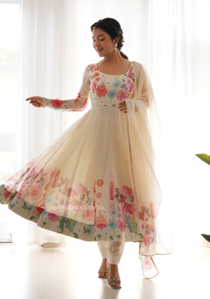 Pure Organza Anarkali Kurtis - Orgenza Store