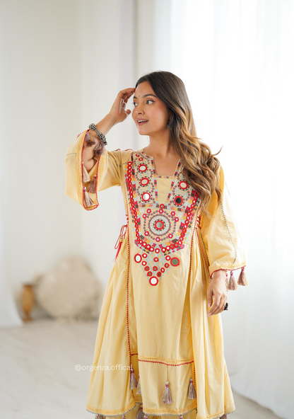 Cream Colour Premium Designer Co-ord Set