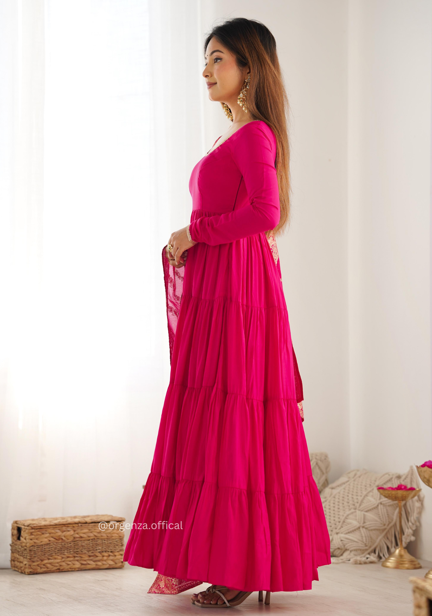 Roman Silk Fully Flair Anarkali Kurti - Orgenza Store