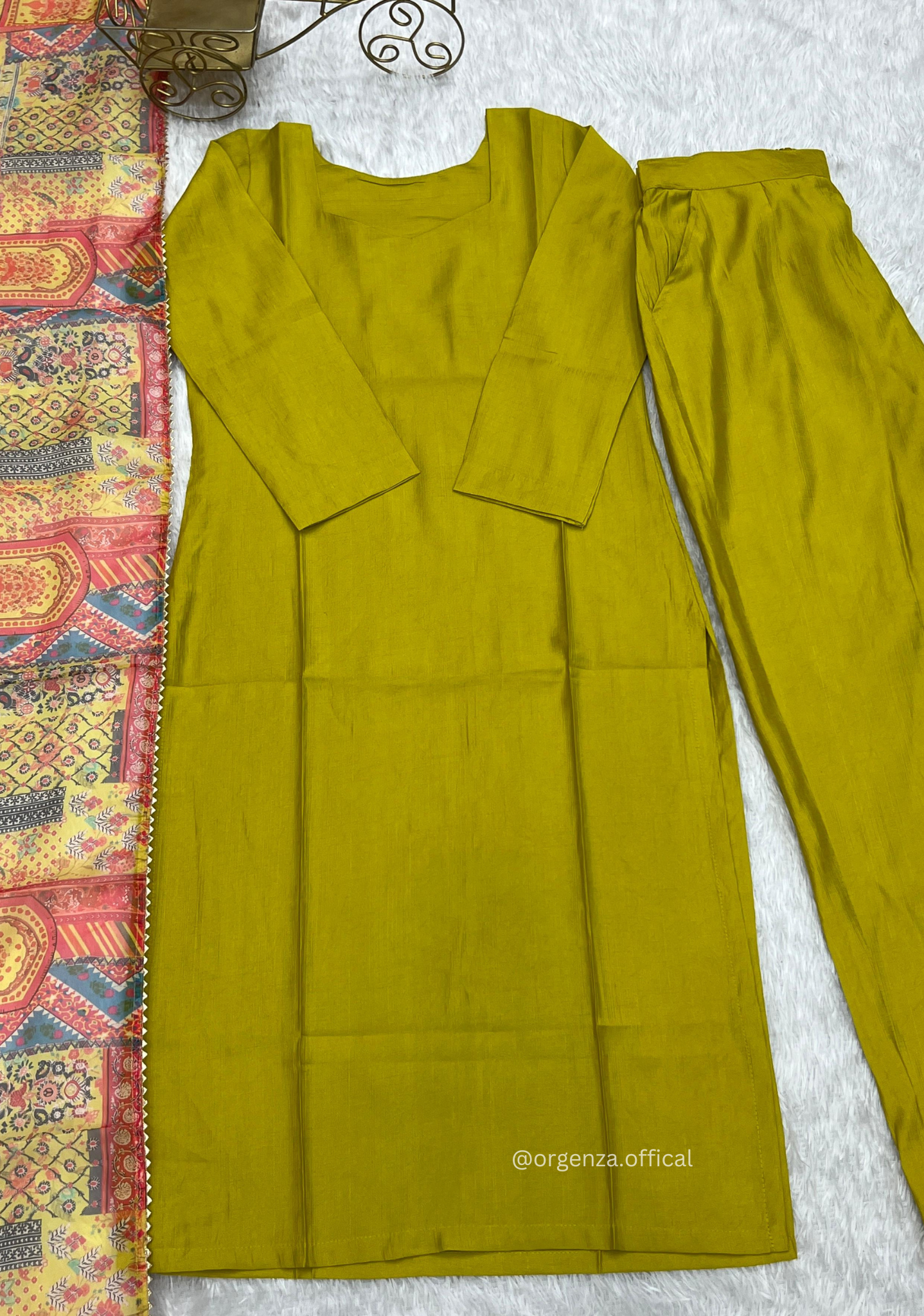 Viscose Fabric Straight Fit Kurta With Dupatta Set - Orgenza Store
