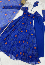 Pure Chiffon Bandhej Gown