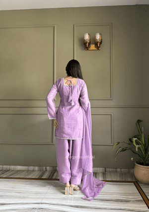 Farshi Salwar Suit in Crunchy Silk with Swarovski Work - Orgenza Store - digisoch