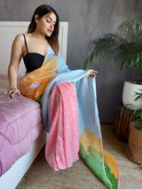 Georgette Silk Deepika Crush Saree