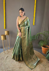 Pure Kanchipuram Silk With Zari Work