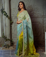 Organza Silk Saree With Beautiful Embroidery Zari Work