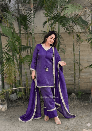 Designer Fendi Satin Farshi Salwar Suit Set - Orgenza Store - digisoch