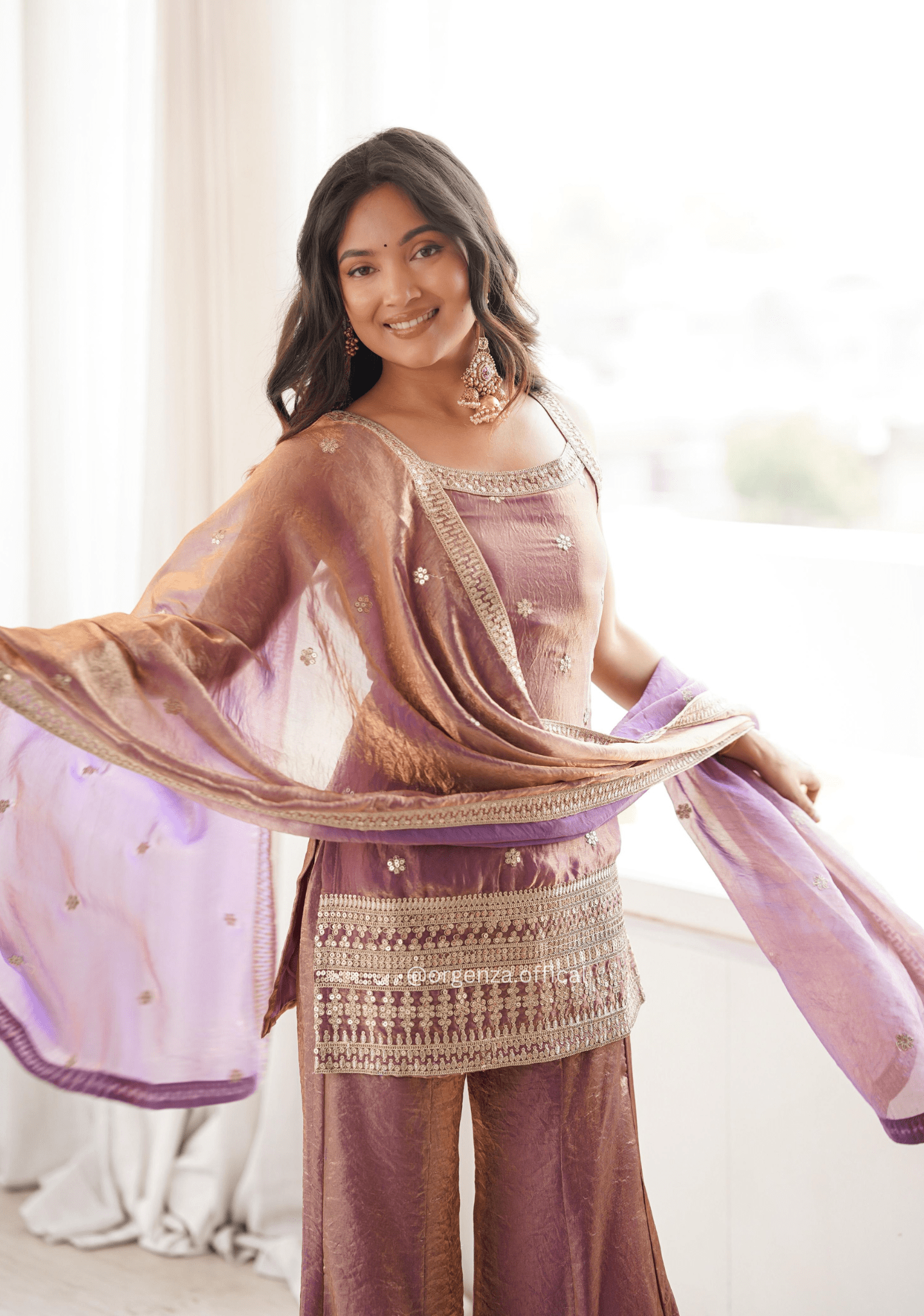 Dusty Pink Frendy Silk Embroidered Kurta Set - Orgenza Store - digisoch