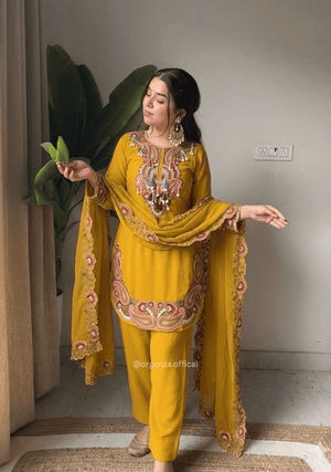 Elegant Pure Heavy Georgette Farshi Suit Set - Orgenza Store - digisoch